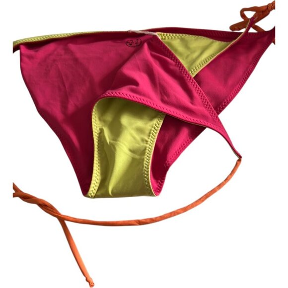 New ColorBlock Reversible Bikini Bottom - Size L | Maui & Sons Side-Tie Hipster - Picture 7 of 14